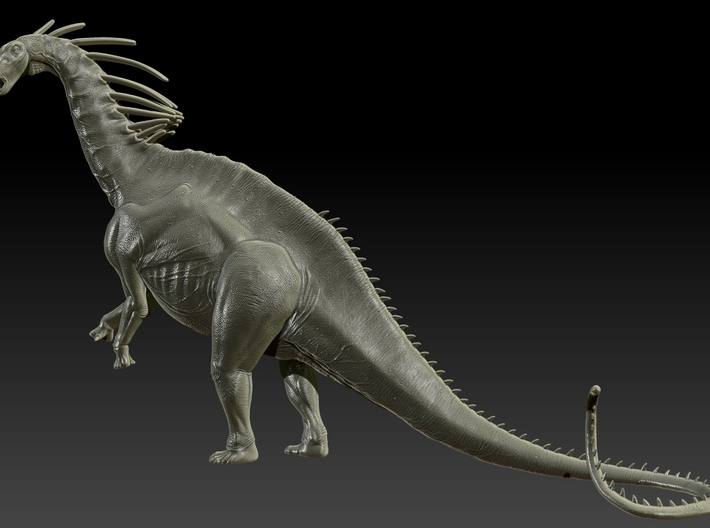 1/72 Amargasaurus - Rearing 3d printed Zbrush Render of Final Sculpt