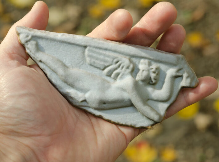 Winged Figure Fragment (5.5&quot;) 3d printed Roman Figure Fragment
