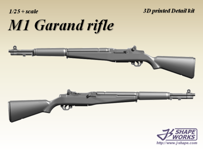 1/25 M1 Garand Rifle (4 set) 3d printed