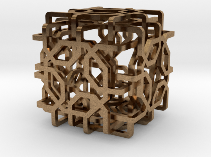 Two-layer Islamic geometric charm 3d printed