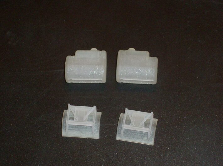 1/64th Scale 260 Gallon Saddle Tanks 3d printed Unpainted