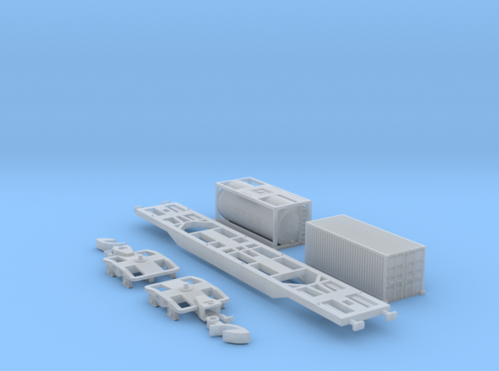 Containertragwagen Sgnss mit 2x 20ft Container 3d printed