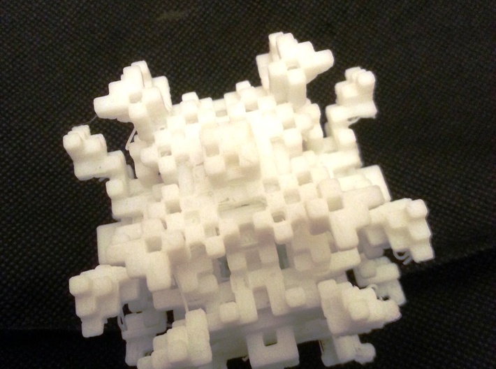 Three Dimensional Snowflake 3d printed