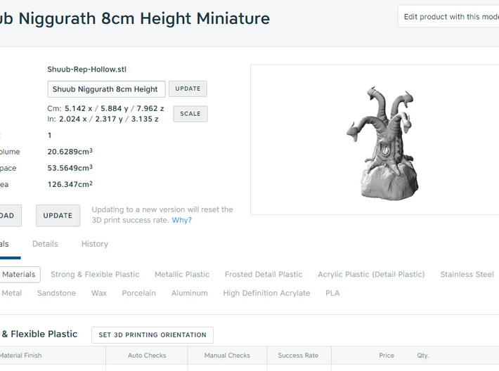 Shuub Niggurath 8cm Height Miniature 3d printed 