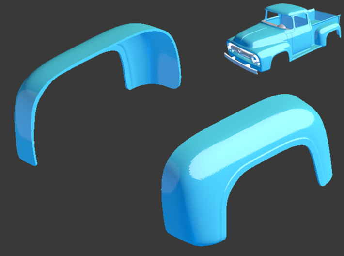 1956 Ford Pickup Rear Arches 1/8 3d printed