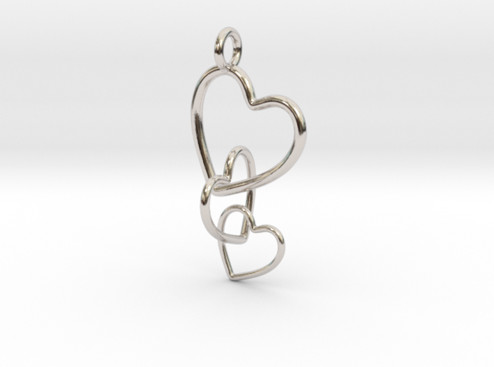 Interlocking Chain Of Hearts 3d printed