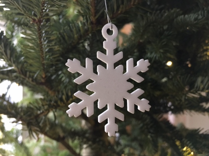Snowflake Ornaments - One Dozen Small 3d printed Example of one of the ornaments