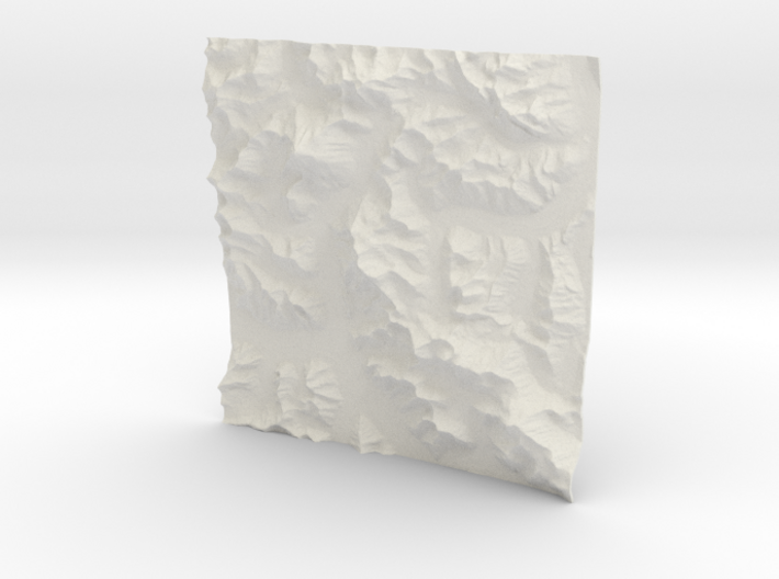 4''/10cm Baltoro Glacier and K2, WSF 3d printed 