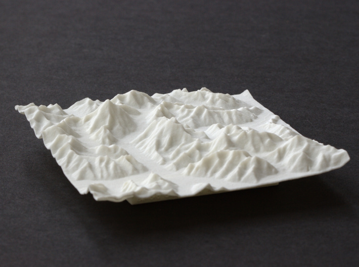 4''/10cm Baltoro Glacier and K2, WSF 3d printed 