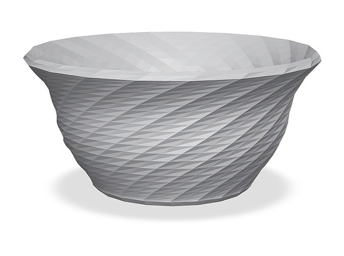 twisted red cap soup bowl 3d printed