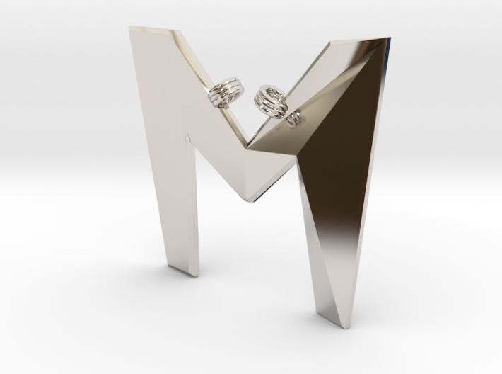 Distorted letter M 3d printed