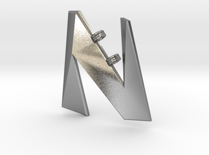 Distorted letter N 3d printed