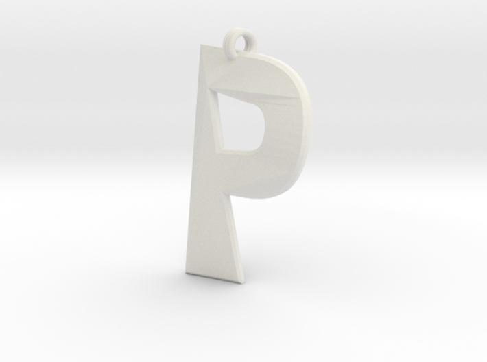Distorted letter P 3d printed