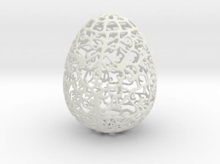 Floral Easter Egg 3d printed 