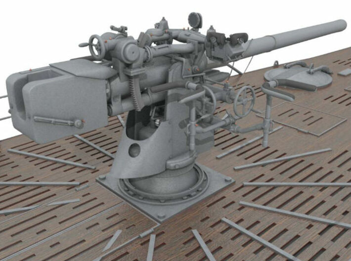 1/144 Uboot 8.8 cm SK C/35 Naval Gun 3d printed 