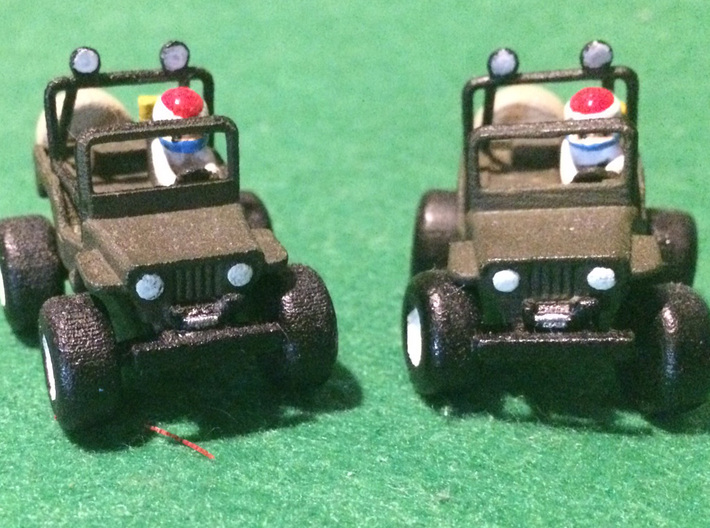 Wild Willy M38 model  3d printed together with the one with the turned wheels