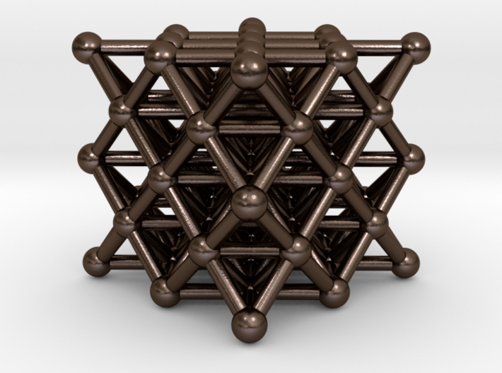 64 Tetrahedron Grid - Isotropic Vector Matrix 3d printed