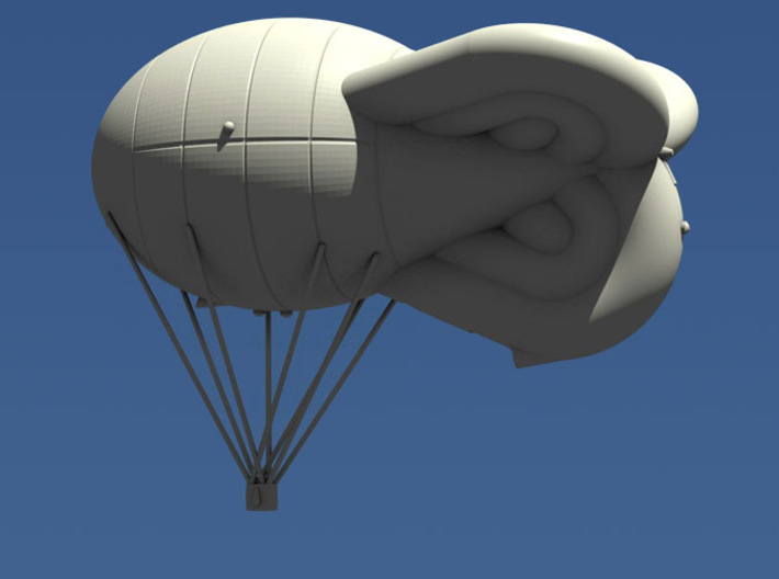 Avorio-Prassone Kite Balloon 3d printed Computer render of 1:144 Avorio-Prassone balloon