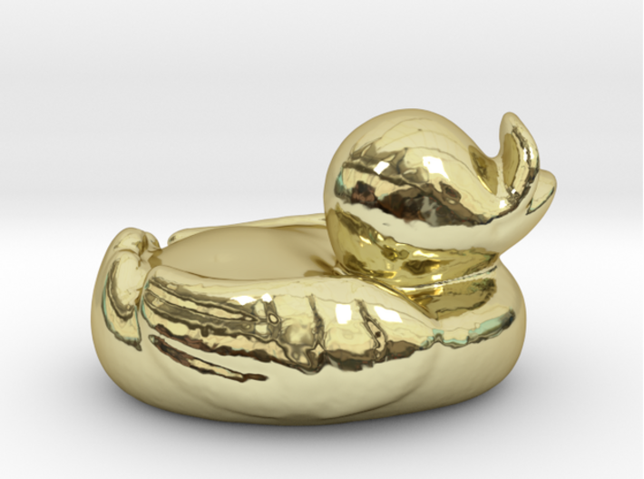 RUBBER DUCKY , 3-D PRINTED IN GOLD 3d printed 