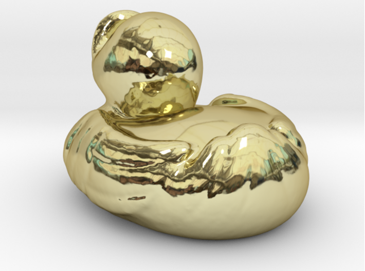 RUBBER DUCKY , 3-D PRINTED IN GOLD 3d printed 