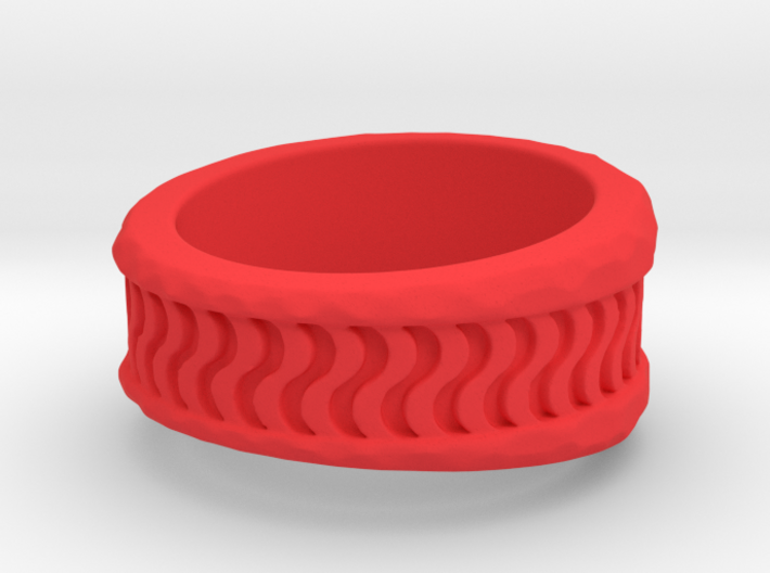 Wave Ring Pl 3d printed 