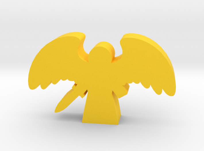 Game Piece, Angel with Spread Wings and Sword 3d printed