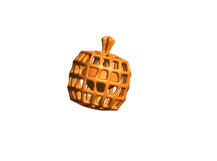 Halloween Heart in a Pumpkin Cage Pendant 3d printed