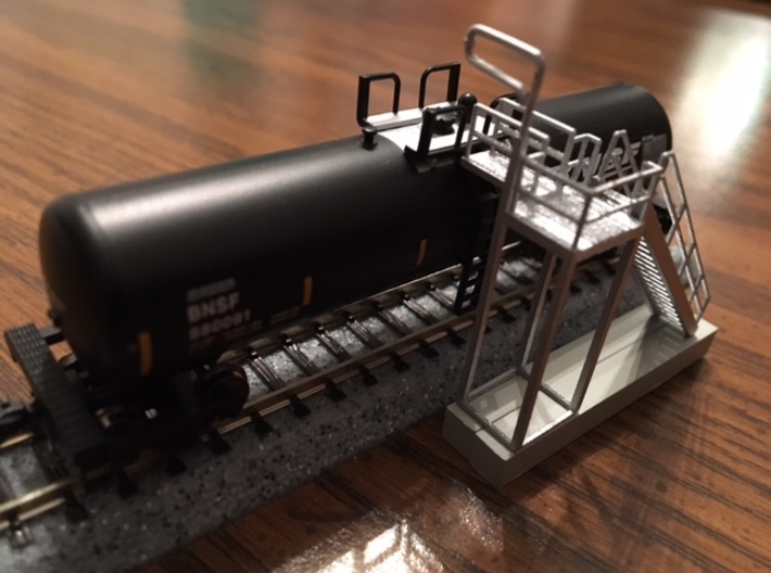 'N Scale' - Ethanol Fill Station Stairs 3d printed 