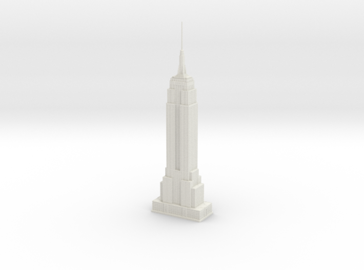 Empire State Building (1:2000) 3d printed Assembled model.