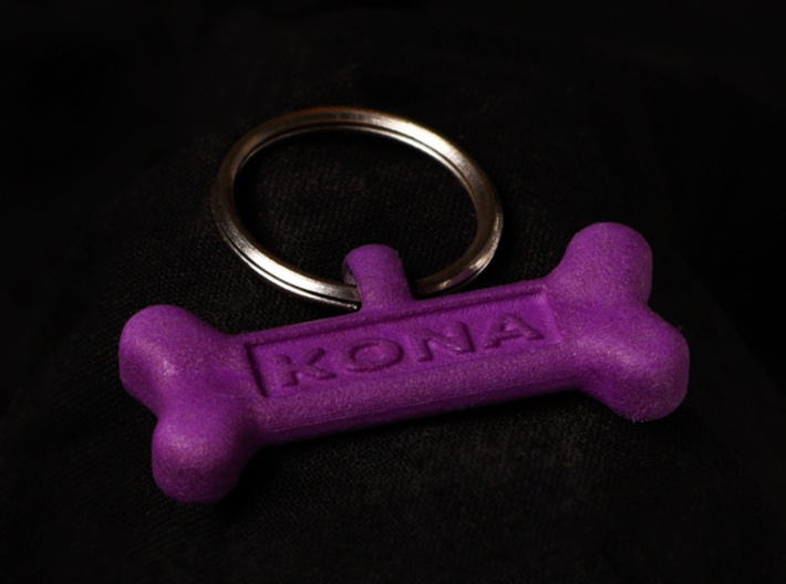 Dog Tag - CustomMaker 3d printed Dog Tag in Polished Purple
