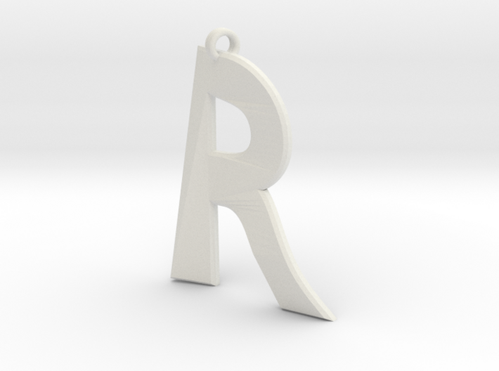 Distorted letter R 3d printed