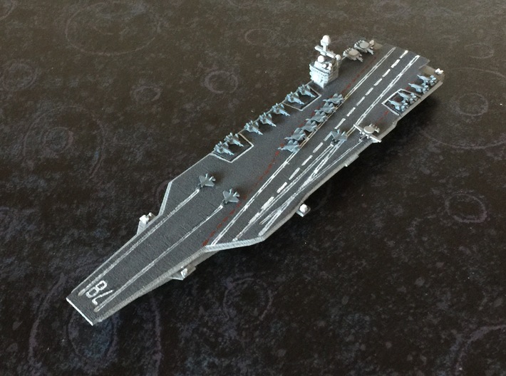 CVN-78 Gerald R. Ford, 1/1800 3d printed Painted Sample w/ F-35 and E-2 Sets