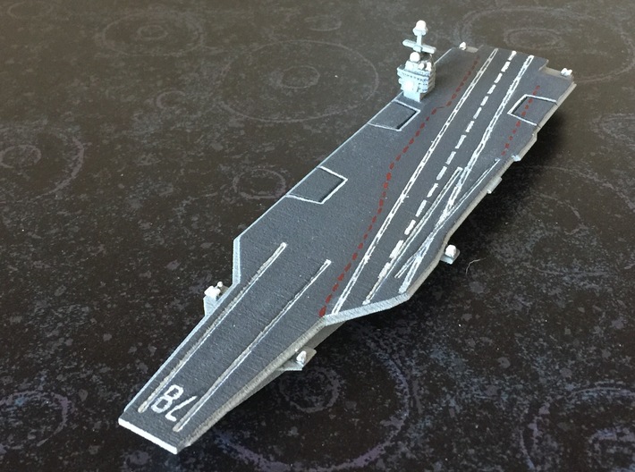 CVN-78 Gerald R. Ford, 1/1800 3d printed Pained Sample