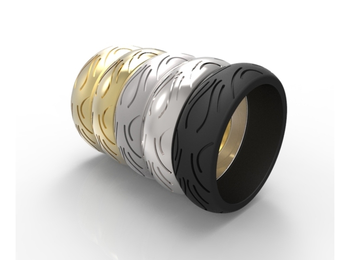 Motorcycle Low Profile Tire Tread Ring Size 6 3d printed