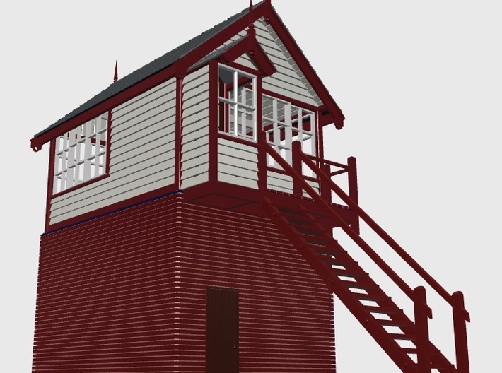 HG71 Hassall Green signal box 3d printed Stairs end