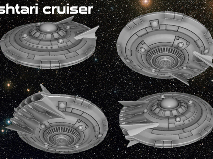 Ishtari Attack Cruiser 3d printed