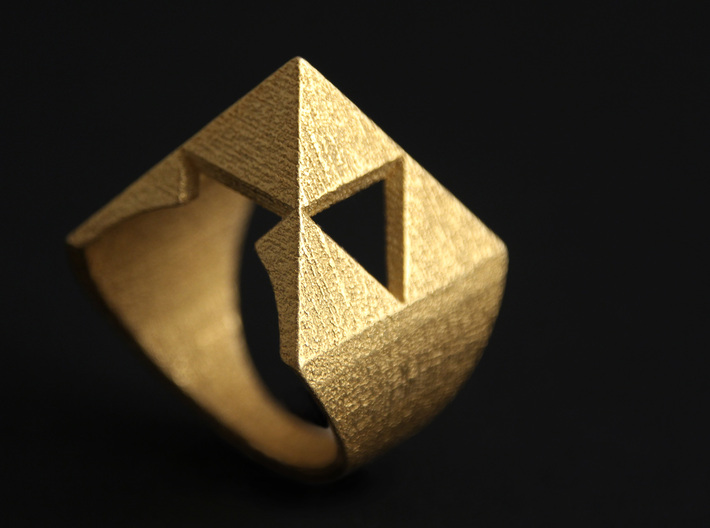 Triforce Ring 3d printed 