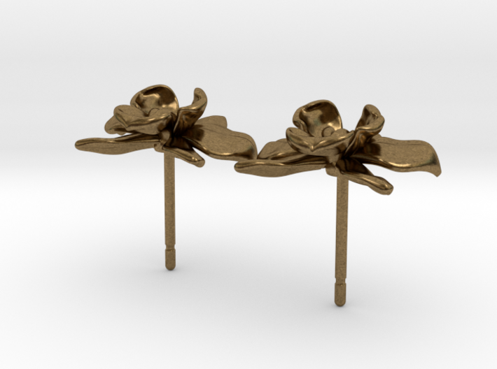 Petite Orchid Earrings 3d printed