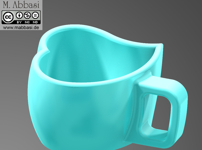 Heart Mug (20% smaller) 3d printed 