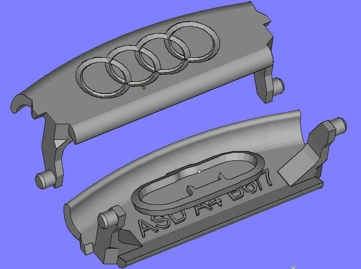 Audi A4 B6 Armrest lid with spring 4rings 3d printed