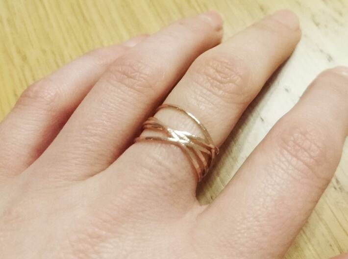 Ring 'Interconnected' / size 5 3d printed