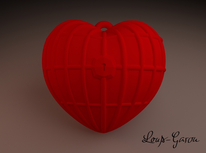 The Barred Heart 3d printed 