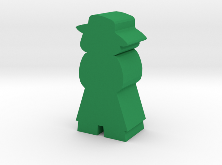 Game Piece Woman With Hat And Trench Coat 3d printed