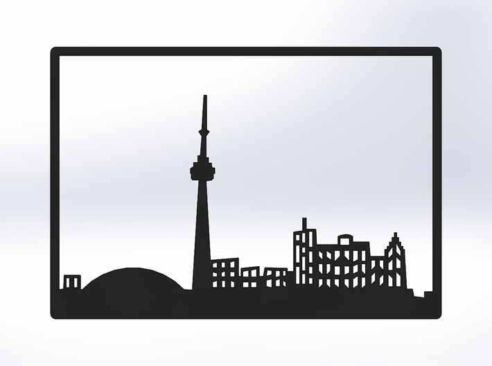 Toronto Skyline - 4 X 5.75 (S) 3d printed Black Front