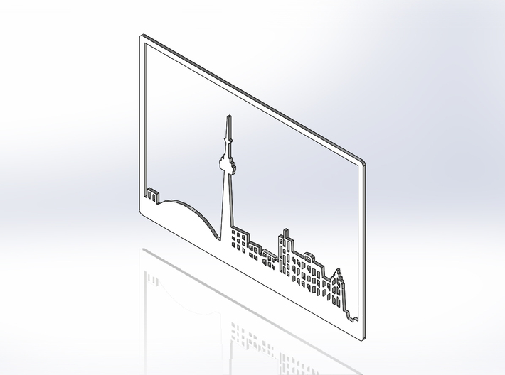 Toronto Skyline - 4 X 5.75 (S) 3d printed Iso