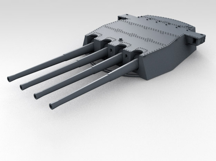 1/570 HMS King George V 14" Turrets 1942 3d printed 3d render showing product detail (A Turret)