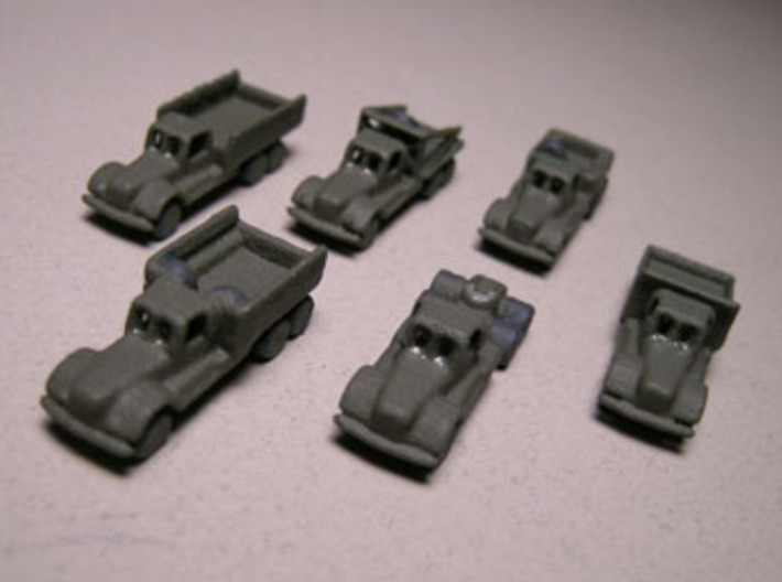 1/285 Scale Diamond T Truck Set 3d printed 