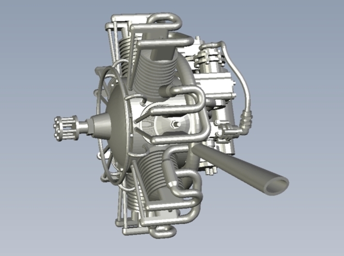 1/15 scale Bramo Siemens Halske Sh-14 engine 3d printed 