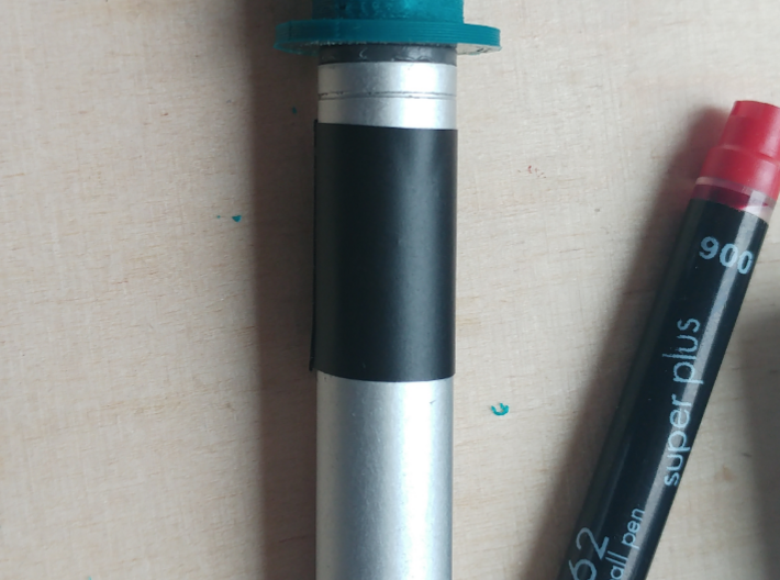 Pen-Plotter Adaptor for Multiliner SP fineliner Pe 3d printed added black tape for mimaki sensor