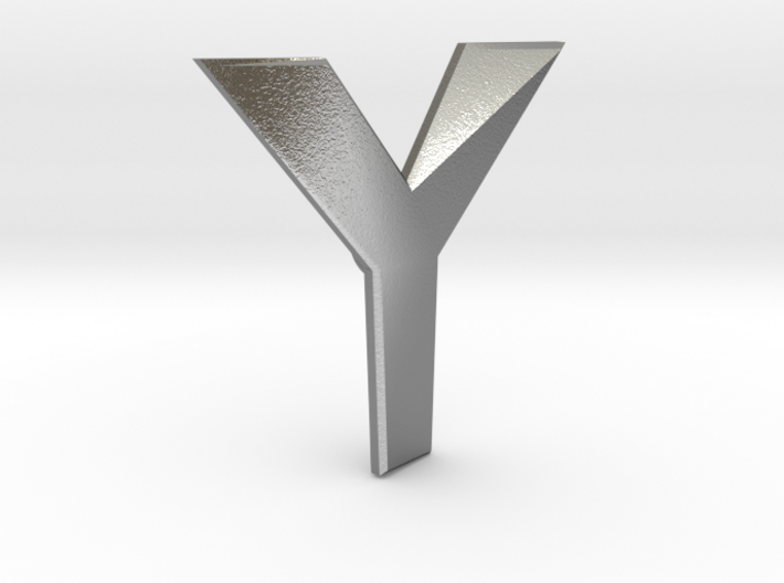 Distorted letter Y 3d printed